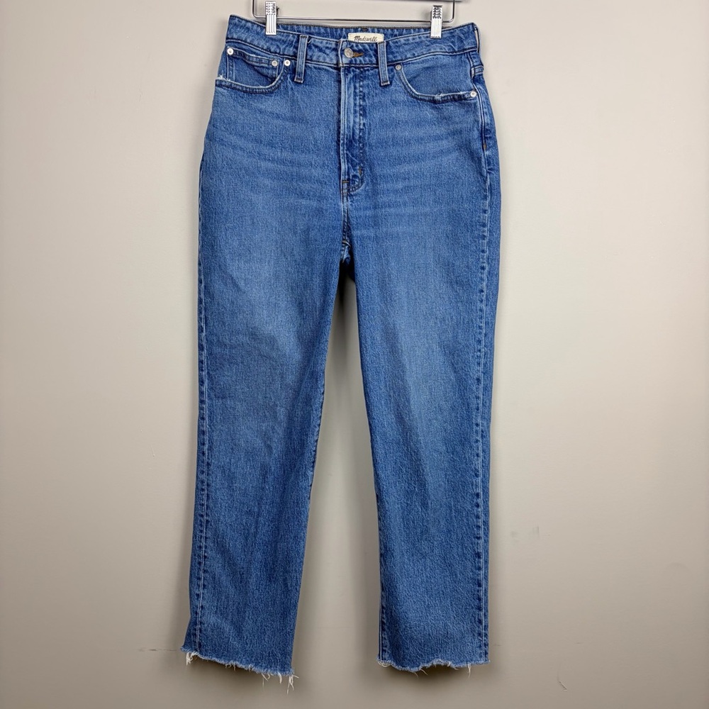 Madewell Curvy Perfect Vintage Straight‎ Jean 30T Tall Raw Hem High Rise